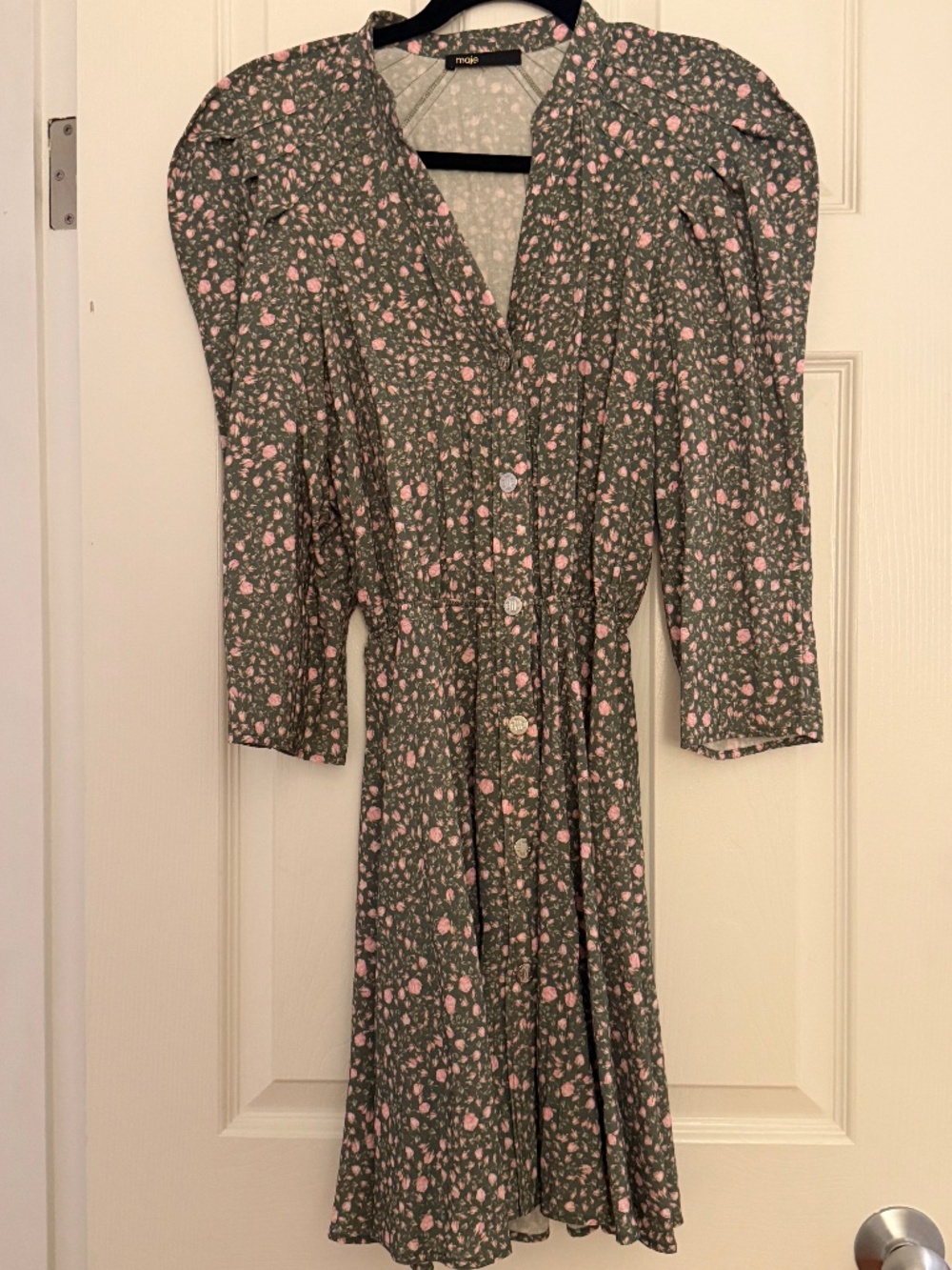 Maje dress with pink flower design